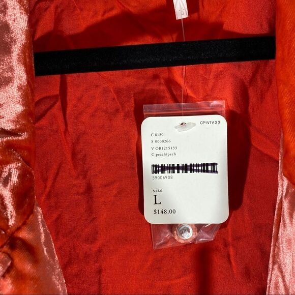 FREE PEOPLE VIOLA VELVET ROMPER RED NEW NWT LARGE - Picture 5 of 8